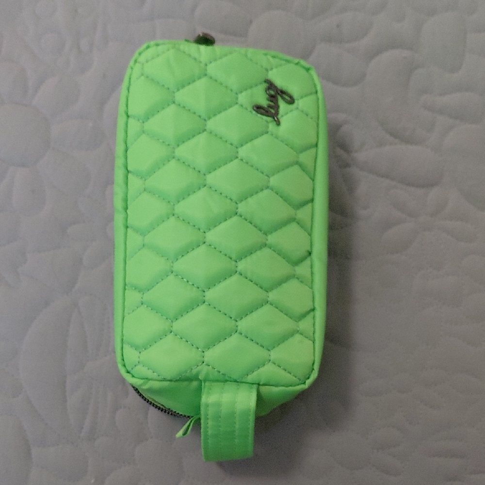 Lime Green Quilted Phone Pouch